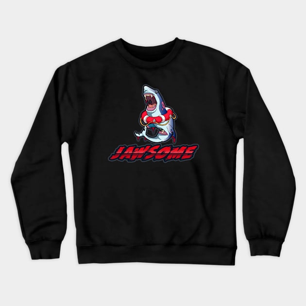 Jawsome Zombie Shark Crewneck Sweatshirt by Trendy Black Sheep